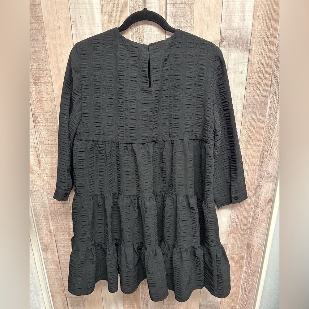 Zara black textured mini dress - Picture 5 of 8